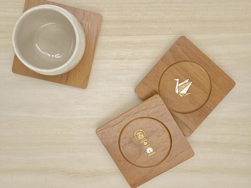 木象嵌　茶托　コースター